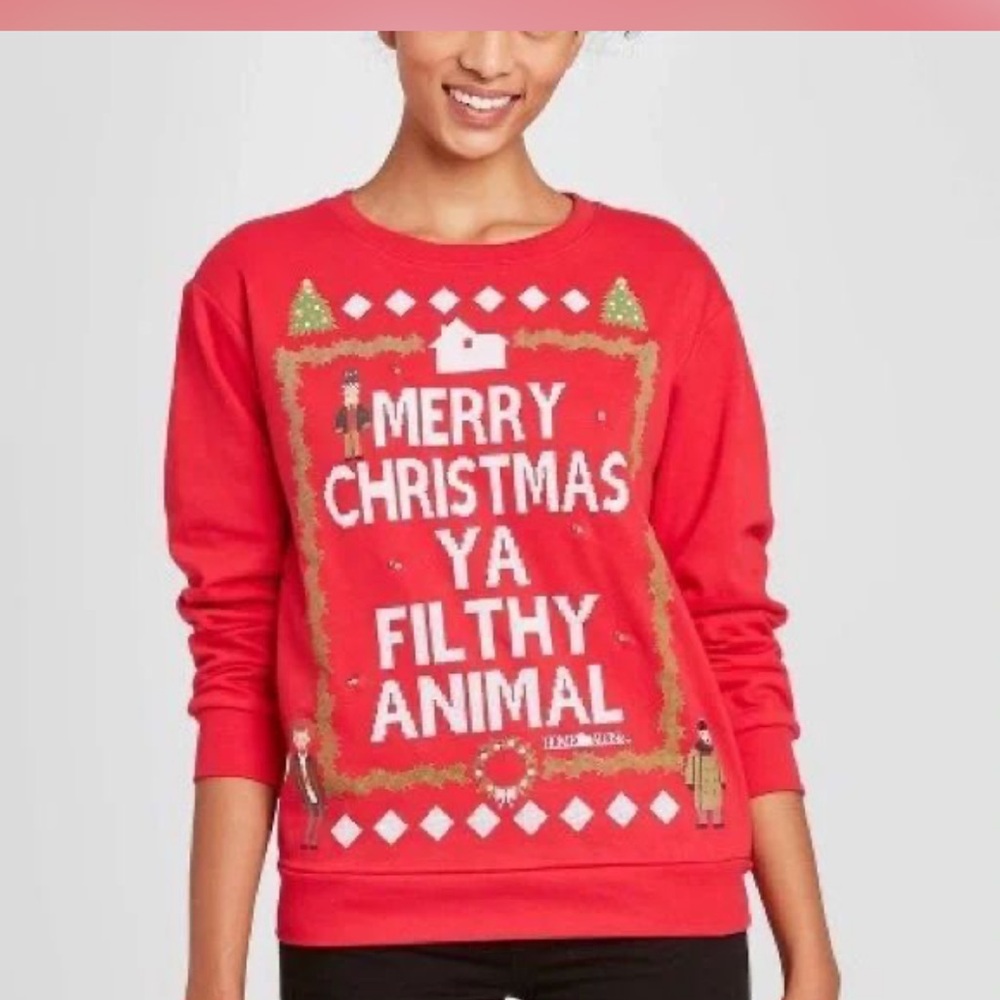 Home Alone Merry Christmas Ya Filthy Animal Lightup Sweatshirt